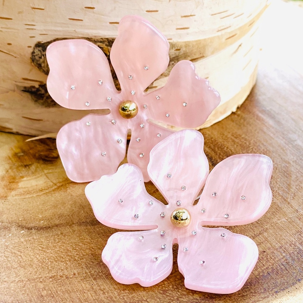 BaubleBar Earrings | Light Pink And Gold